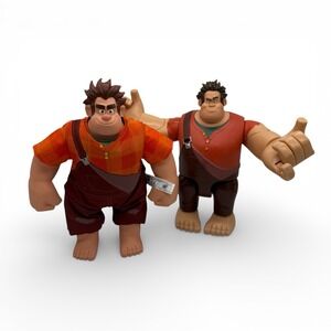 Thinkway Toys Wreck It Ralph 1 & 2 Talking Smash Action Figure & Bandi Ralph